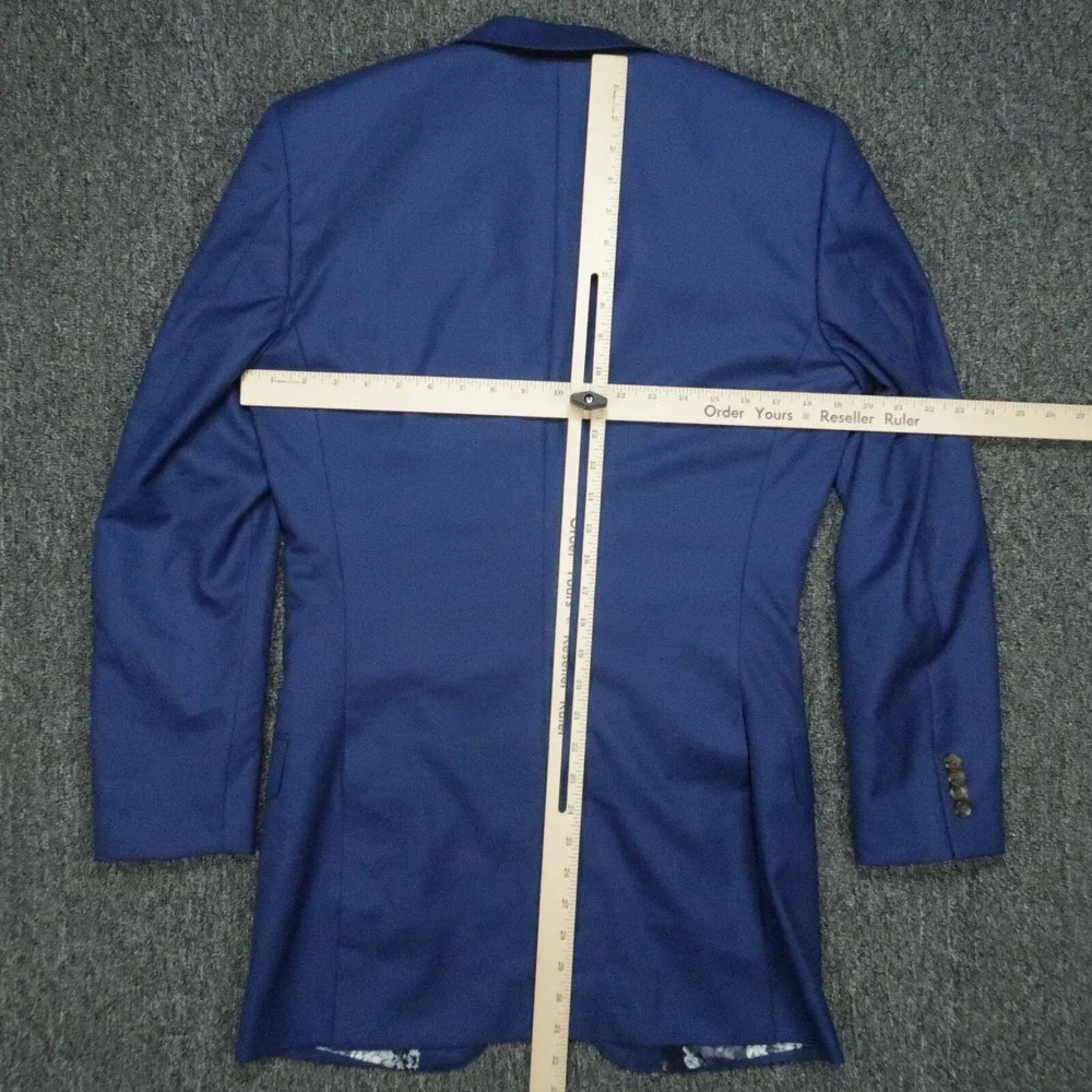 Indochino Blazer Mens 38R Blue Single Breasted Wool Cashmere Luxury Jacket NWT‎